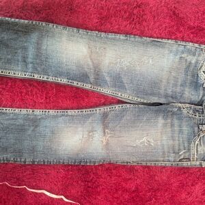 silver capris size 28